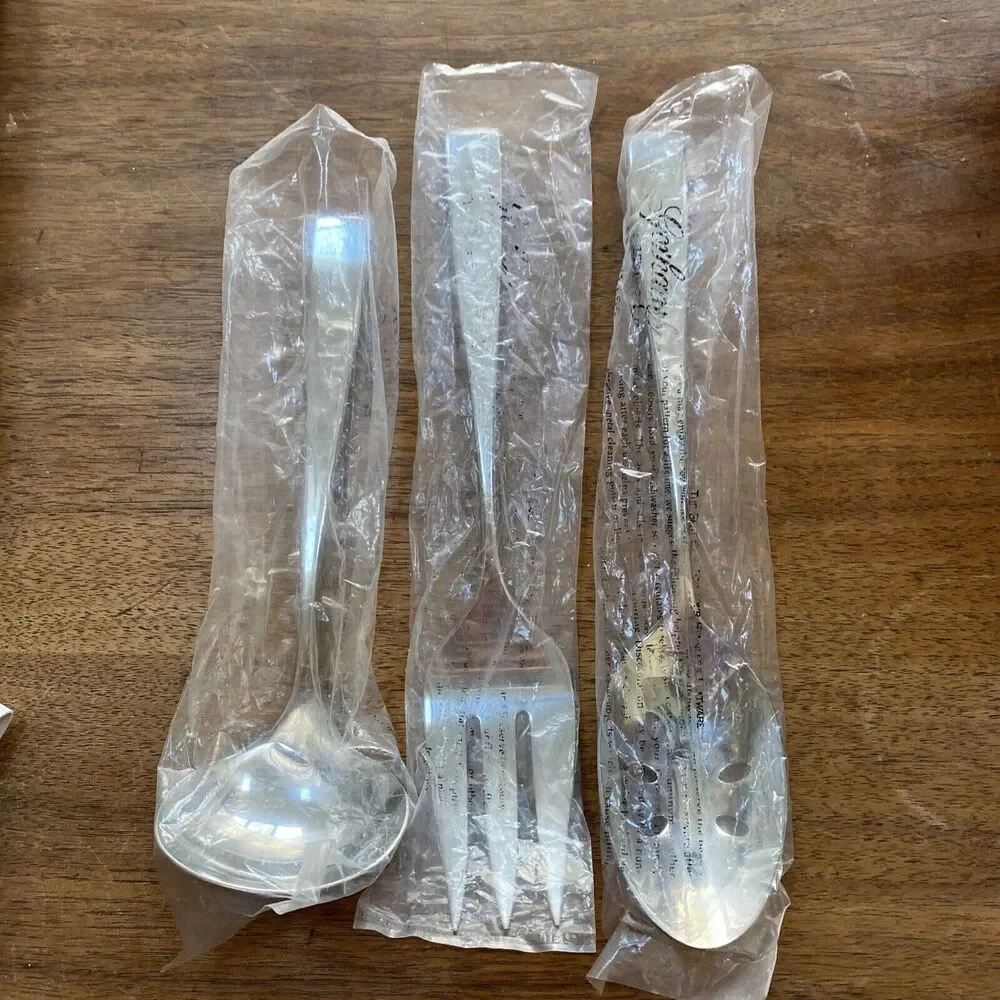 Gorham Argento 3-Piece Hostess Serving Set 18/10 Stainless Flatware NEW In Box